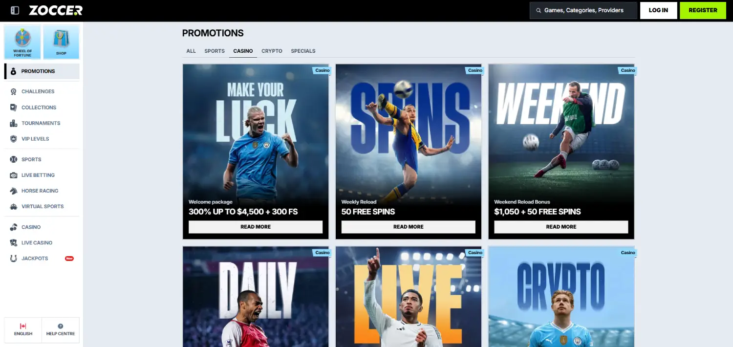 zoccer promotions page